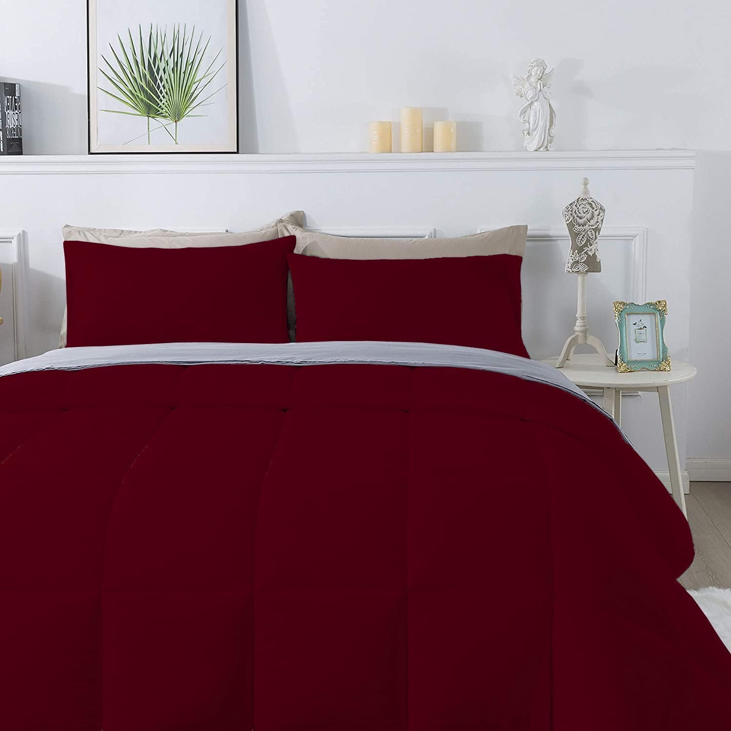 Moonite Bedding 3Pcs Super King Comforter Set