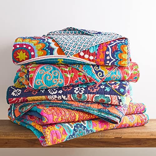 Levtex Home Mackenzie Quilt Set - KingCal King - Bohemian Pattern - Reversible - Cotton
