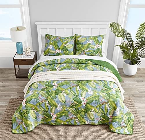 Tommy Bahama Twin Quilt Set - Reversible Cotton Bedding