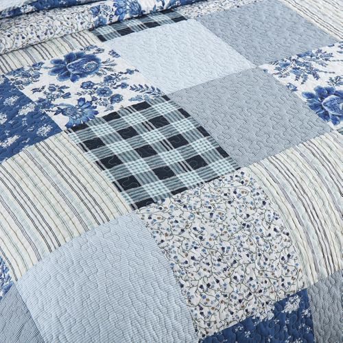 Camandy Cotton Reversible Quilt Bedding Set 3 Pieces King Size