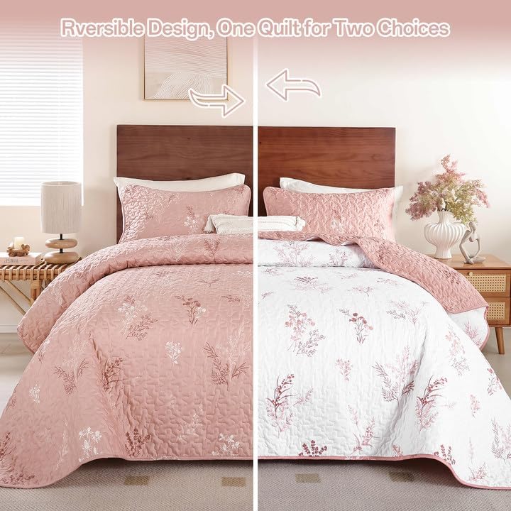 Drucon Reversible Microfiber King Quilt Set