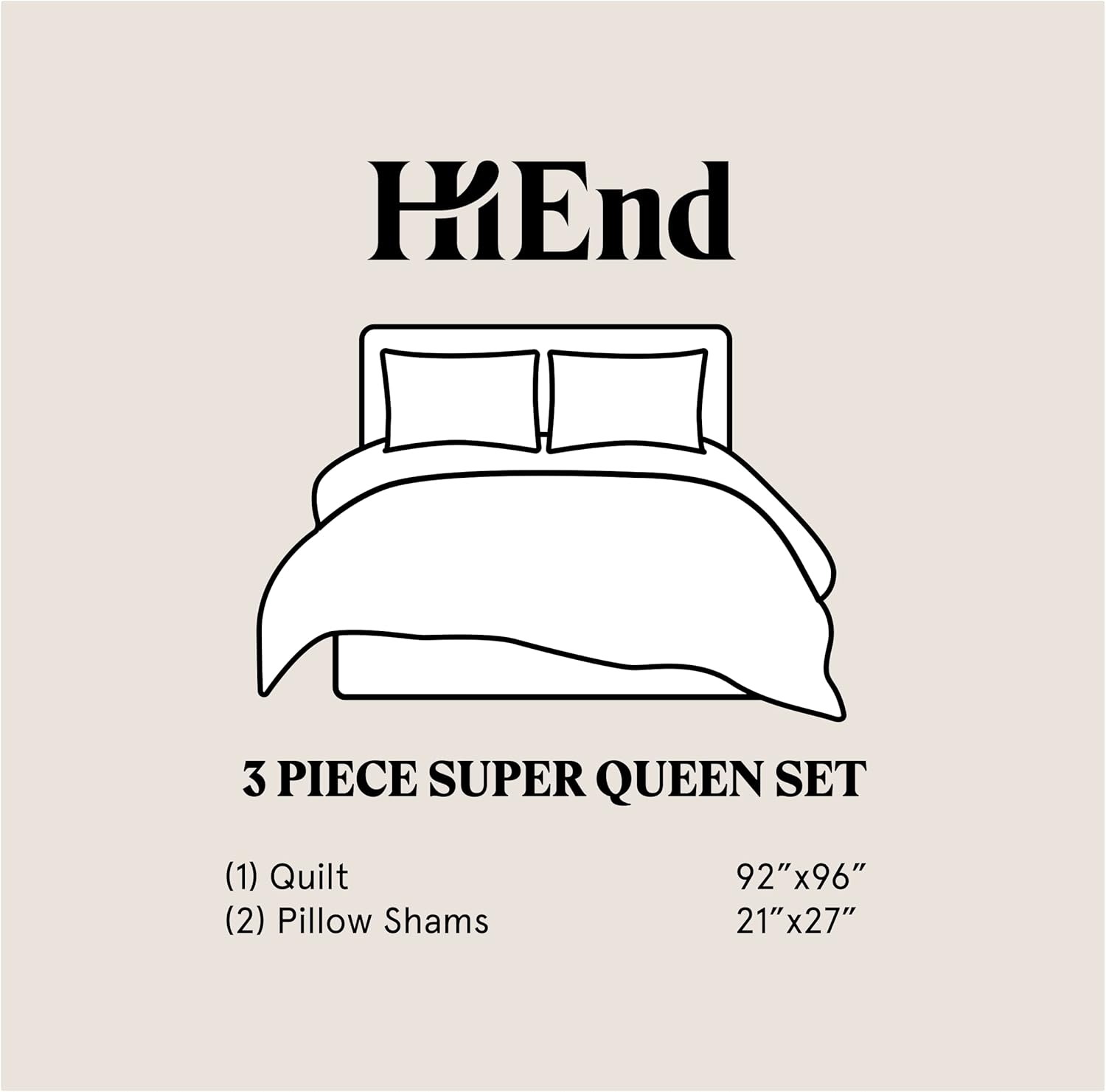 Indigo Hill Satin Quilt Set 3 Piece Super Queen White