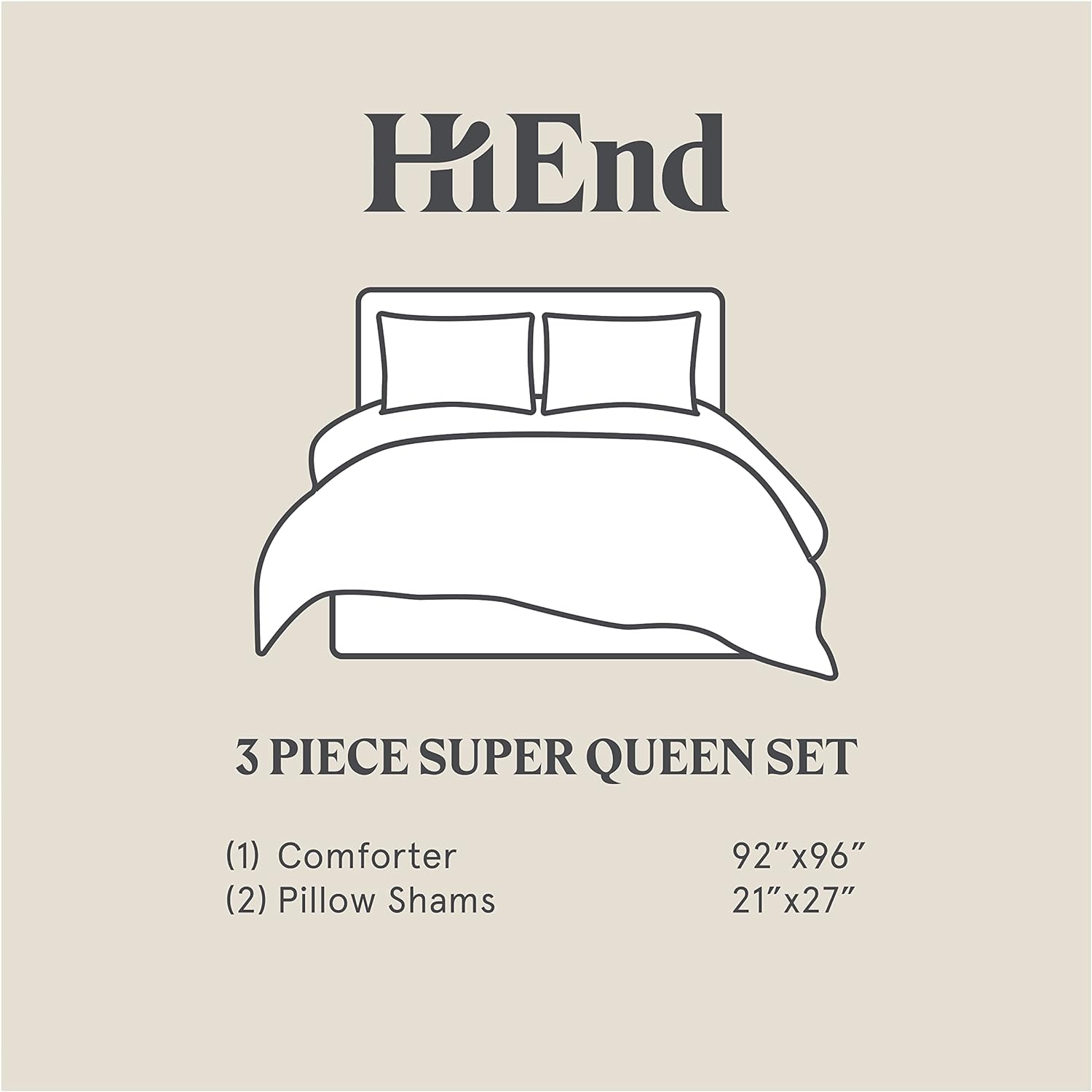 HiEnd Accents Queen Comforter Set 3 Piece Geometric Woven Jacquard