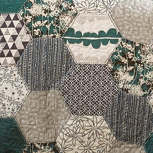 Lush Decor Briley 3 Piece Quilt Set Turquoise King