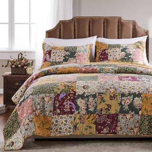 Greenland Home Antique Chic 100 Cotton Quilt Set Twin XL