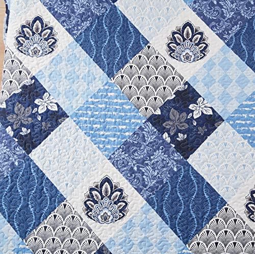 LEAONME Full Queen Quilt Set 3 Pieces Reversible