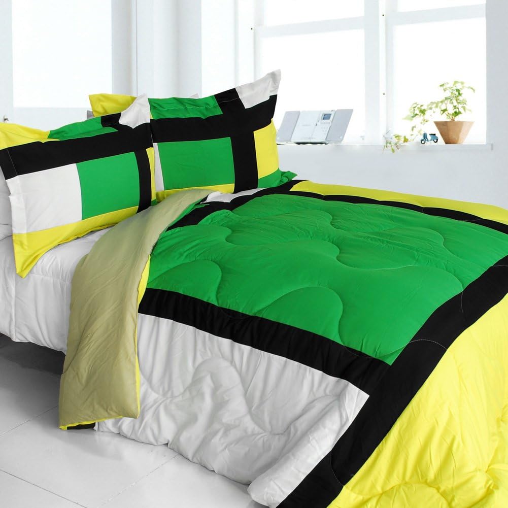 Onitiva Lush World Quilted Patchwork Down Alternative Comforter Set