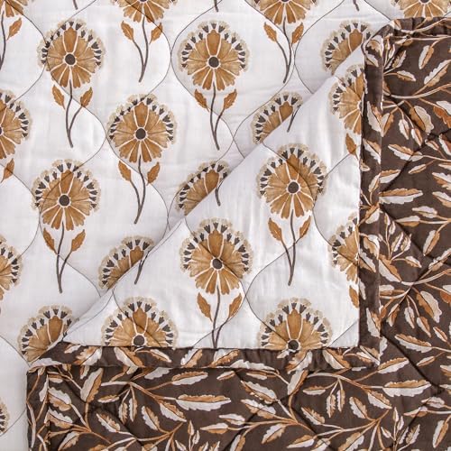HiEnd Accents Woodstock 3 Piece Reversible Cotton Quilt Set