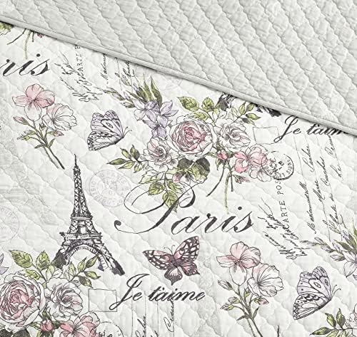 Home Resort Paris Floral King Quilt Set
