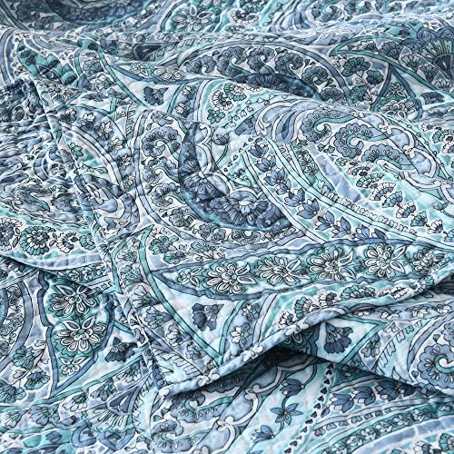 ENASAL Reversible Paisley Cotton Quilt Set King Size