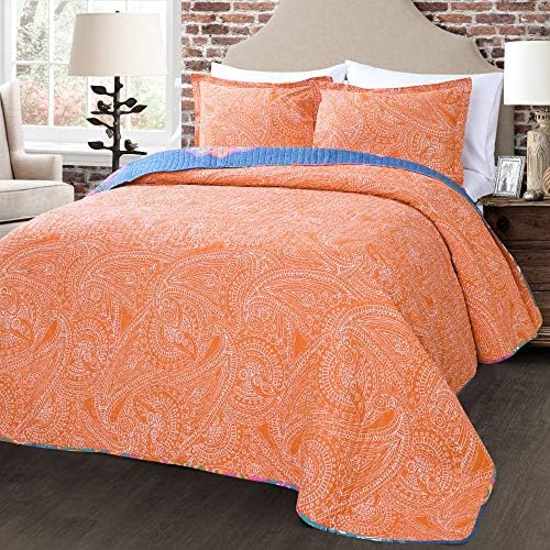 Lush Decor Boho Reversible Cotton Quilt 3-Piece King Set