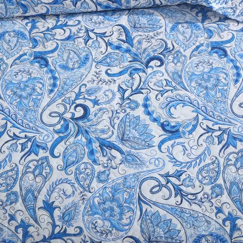 Camandy Cotton Quilt Bedding Set Reversible 3 Pieces King Size
