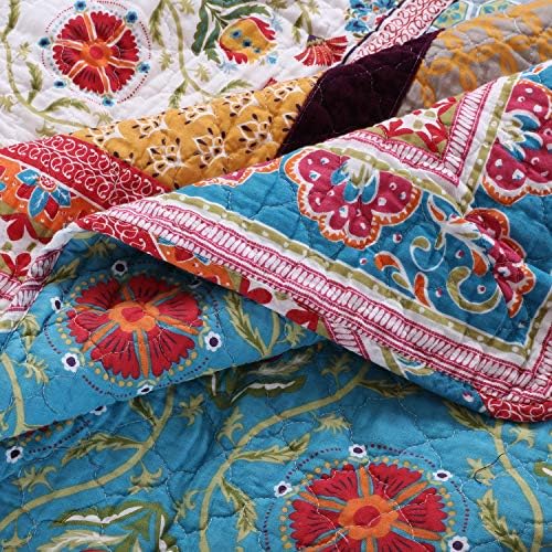 Greenland Home Thalia Quilted Bedding Set 2 Piece Twin XL Tango