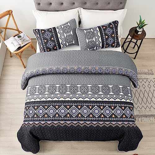 WONGS BEDDING Boho Quilt Set Queen 1