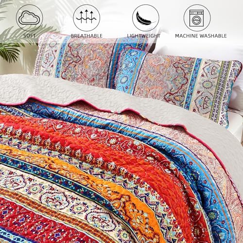 WONGS BEDDING Boho Twin Quilt Set