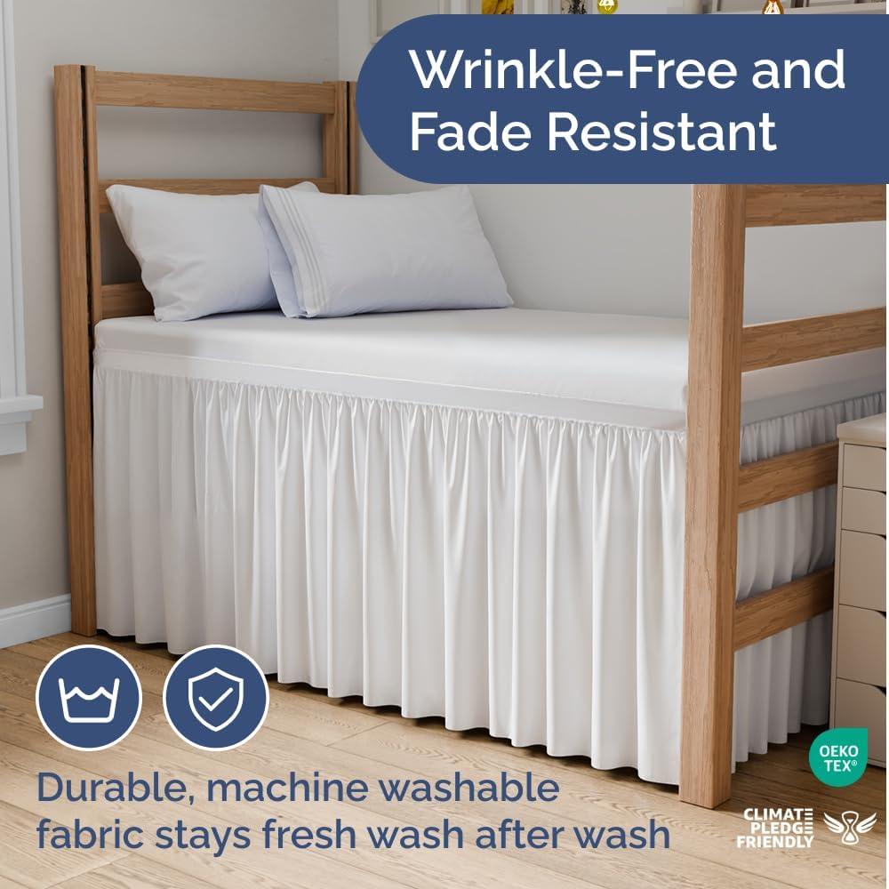 CGK Unlimited Wrap Around Bed Skirt - Twin XL 30 Inch Drop