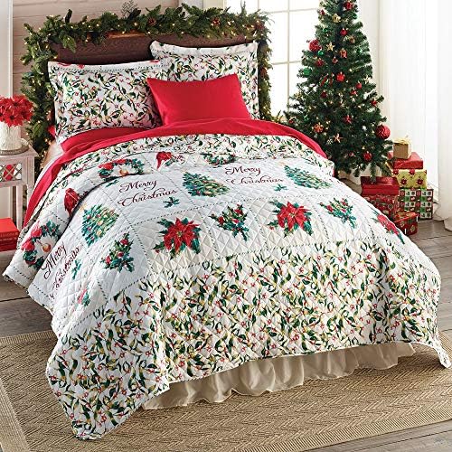 Bits and Pieces Merry Christmas Quilt Bedding Set