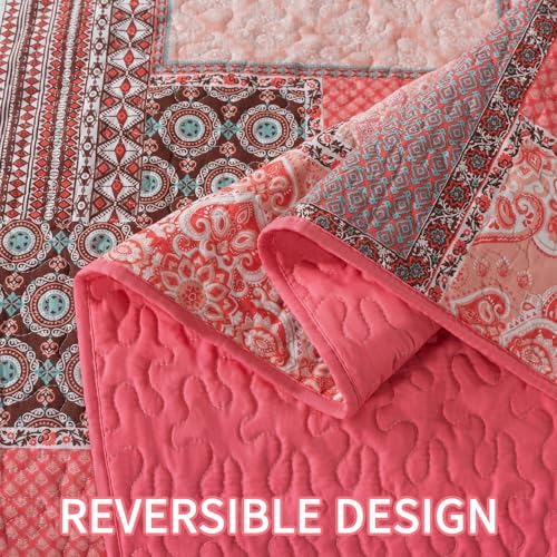 BEDIFANY Cotton Queen Quilt Set with 2 Pillow Shams