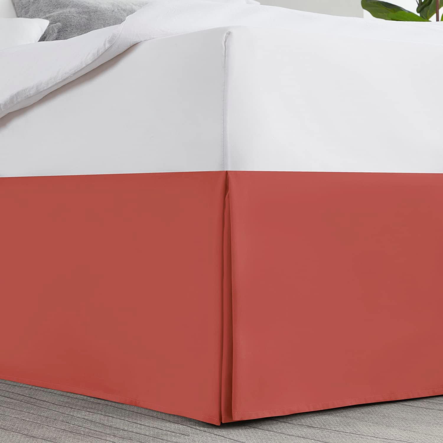 Nestl Orange Full XL Bed Skirt 14 Inch Drop 1