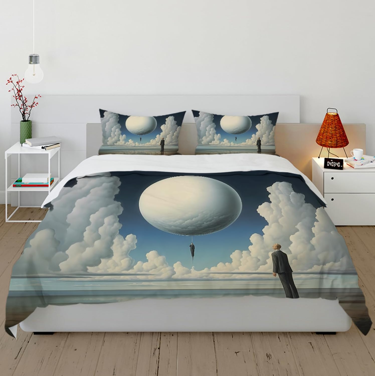 Surrealism Duvet Cover Set Super King with Zipper and Ties