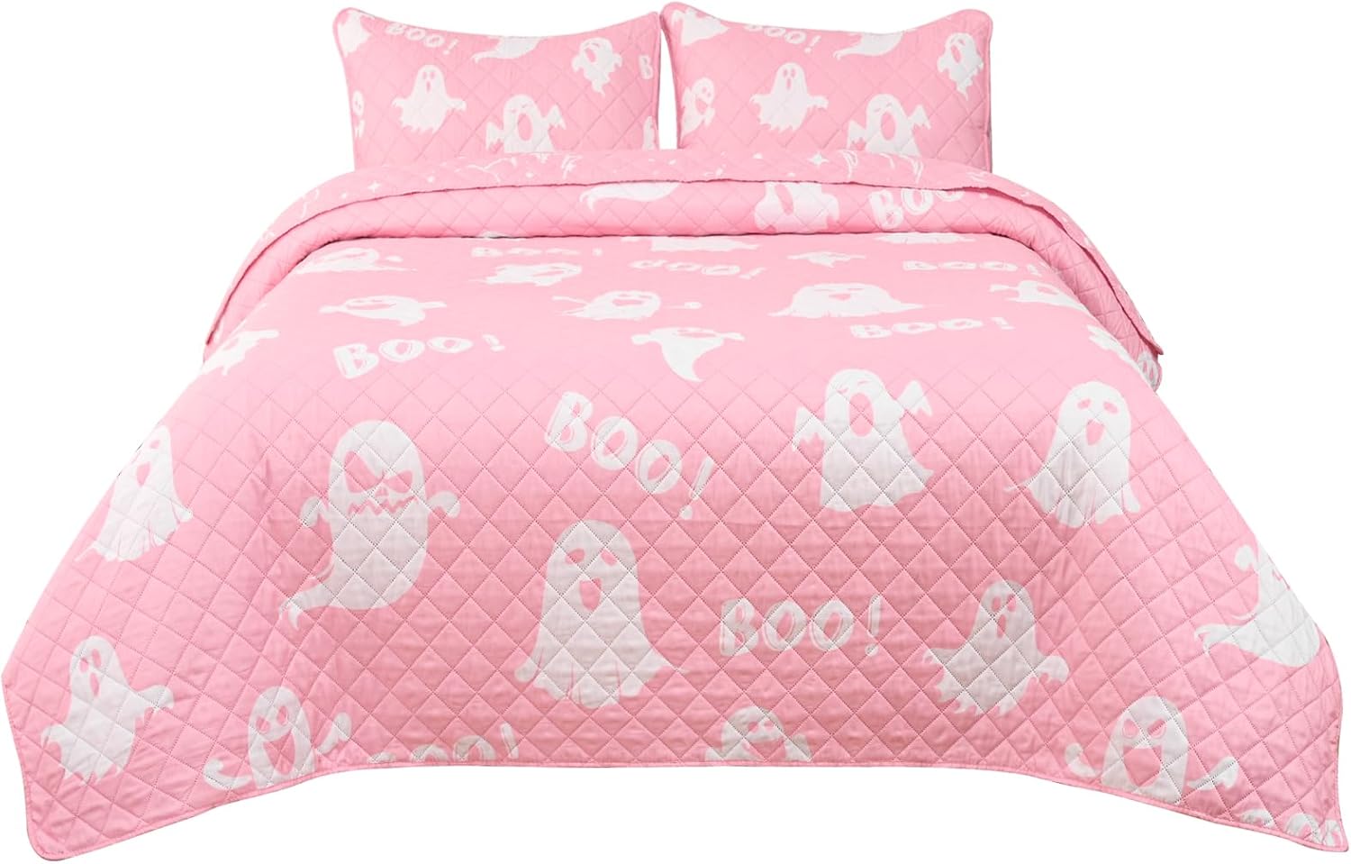 ASPMIZ Halloween Queen Quilt Set with 2 Shams
