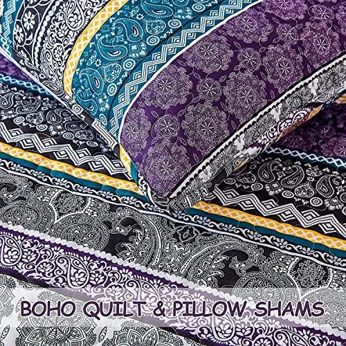 Wongs Boho Purple Quilt Set Twin Size 2 Pieces