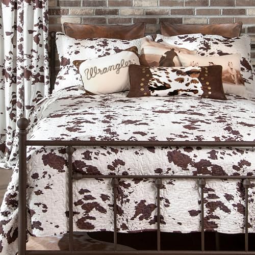 CARSTENS Western Aztec Cow Print Quilt Set Twin