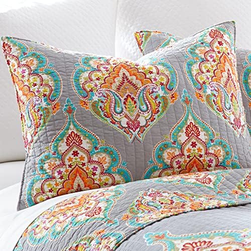 Levtex Home Marielle Grey Cotton Quilt Set