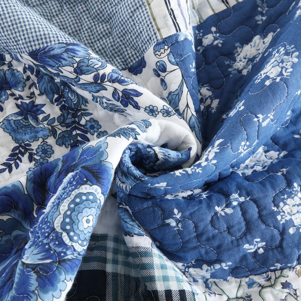 Camandy Cotton Reversible Quilt Bedding Set 3 Pieces King Size