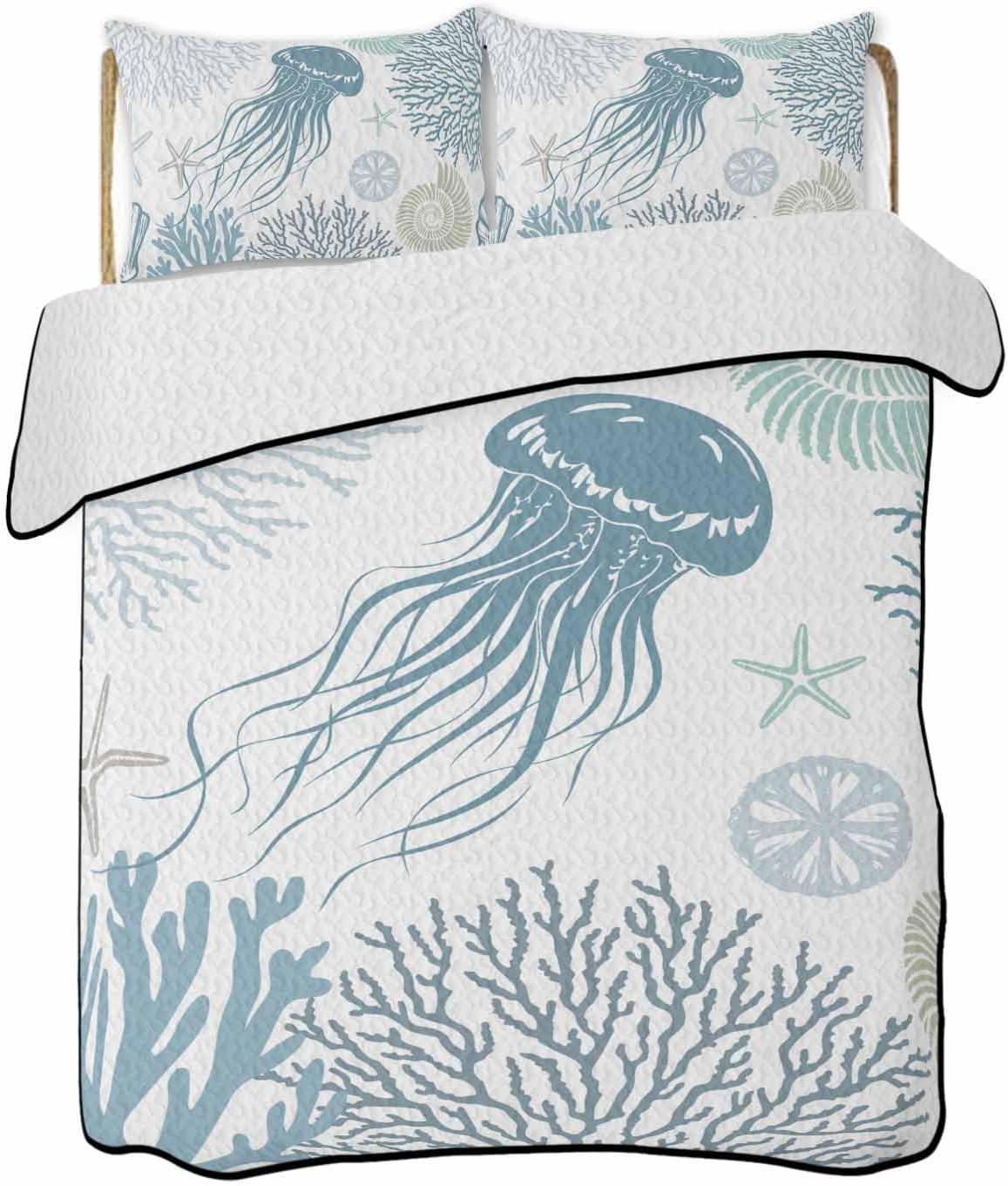 TocaHome Summer Twin XL Quilt Set with 2 Pillowcases
