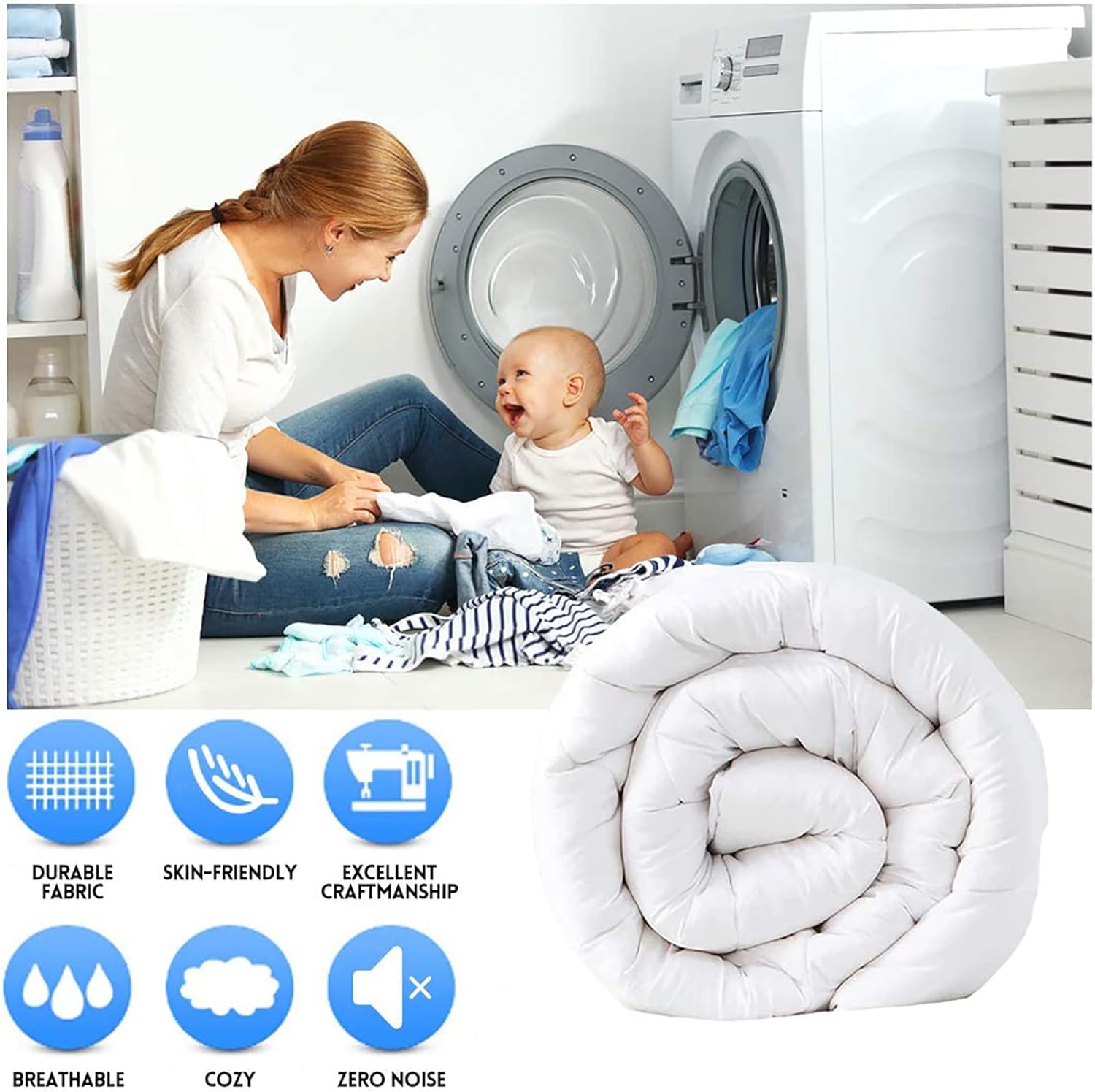 Restilon All Season Cooling Comforter 3 PC Set Super King