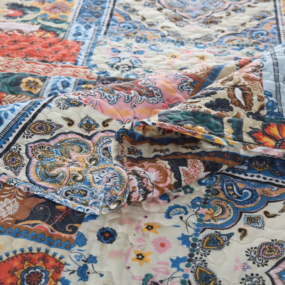 Autumn Dream Cotton Quilt Set 3-Piece Reversible Bedspread