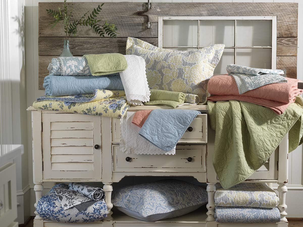 Laura Ashley Twin Quilt Set - Honeysuckle Pink