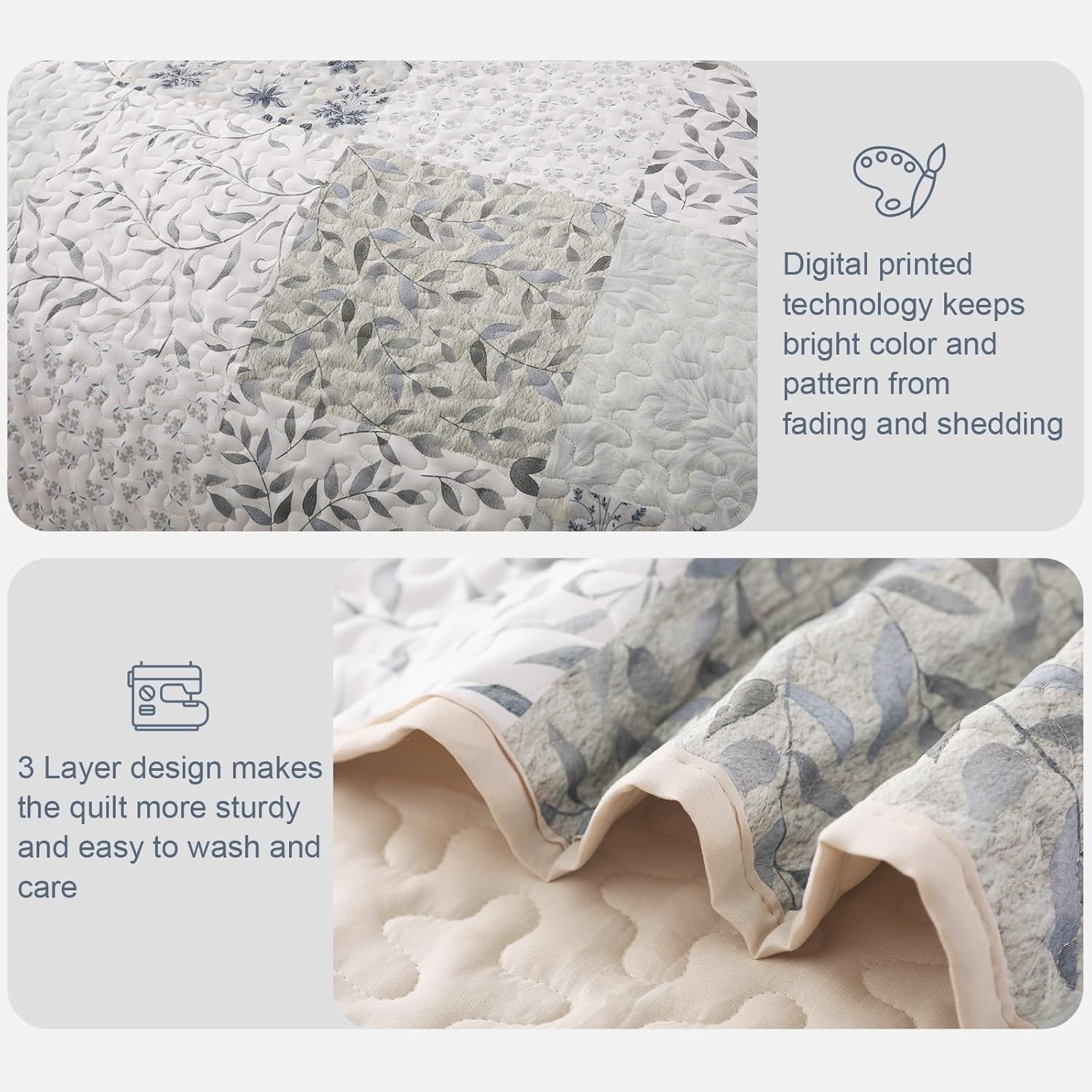Exclusivo Mezcla Reversible Boho Quilt Set Twin Size