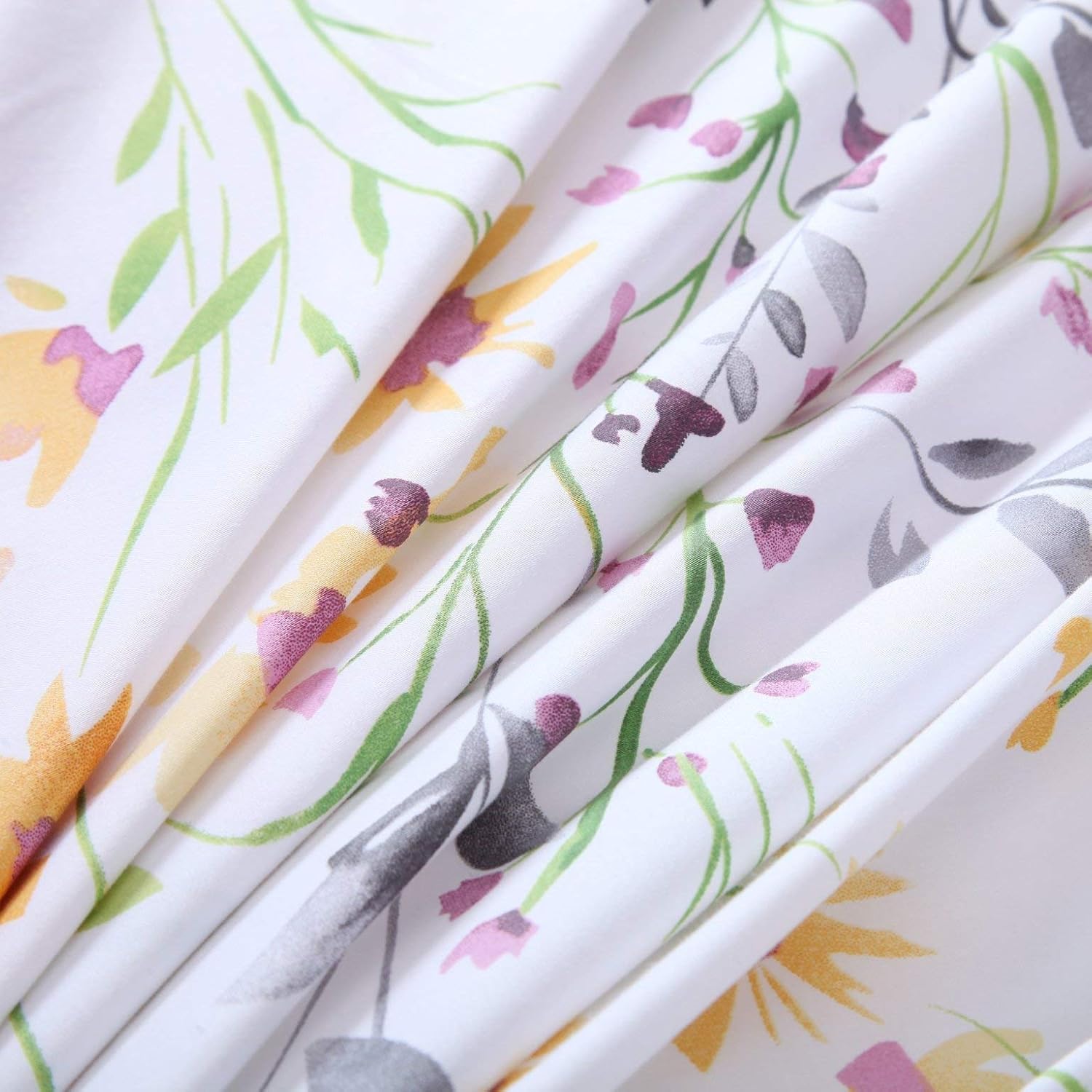 Brandream Garden Style Floral Queen Duvet Cover Set