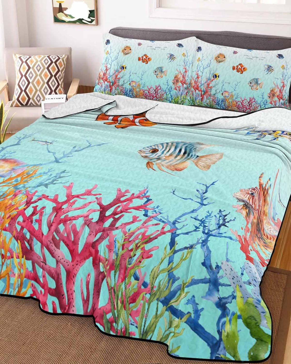 Stongaro Quilt Twin XL Size Comforter Set 3 Pieces