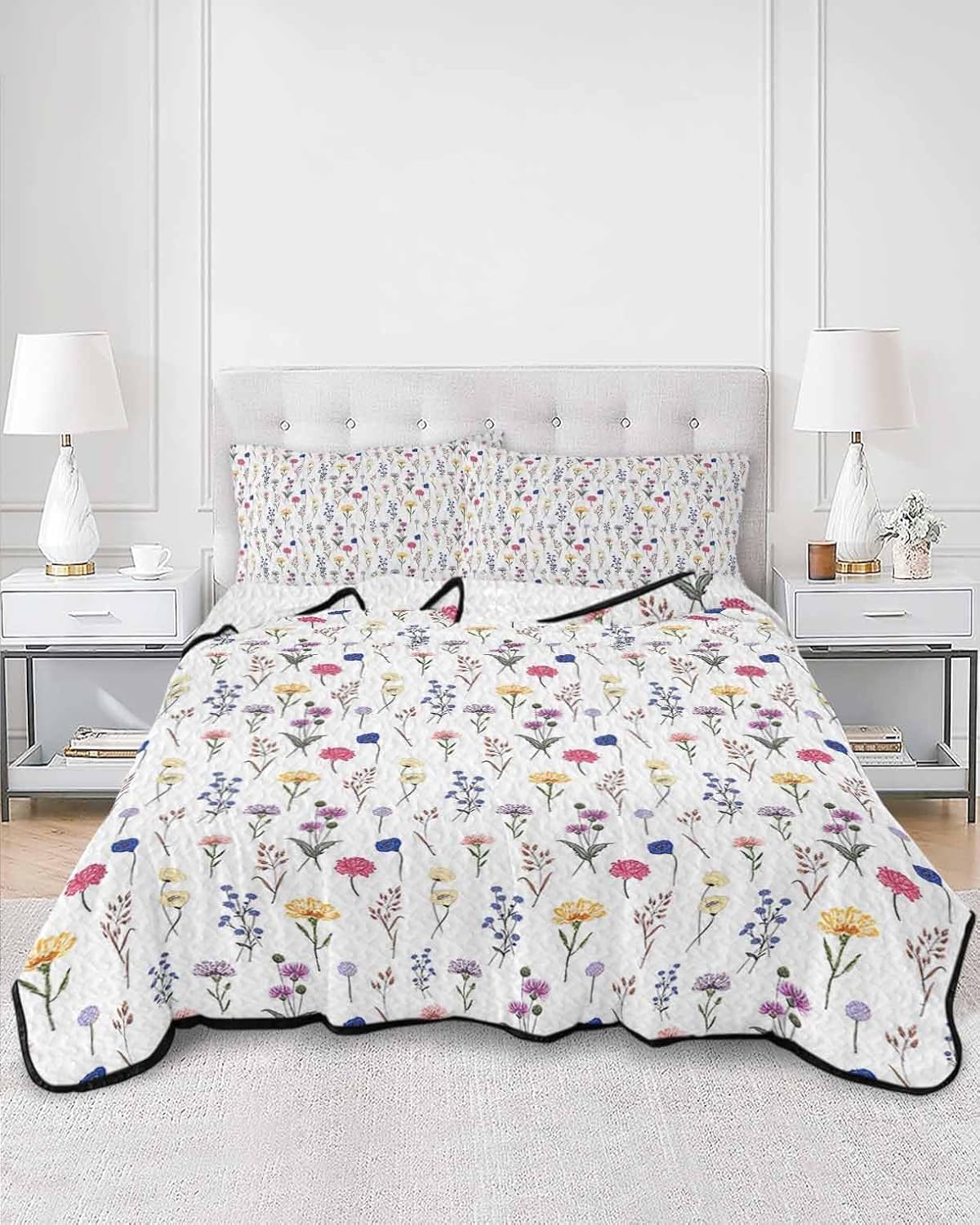 RisQiten Twin XL Quilt Set with Reversible Design
