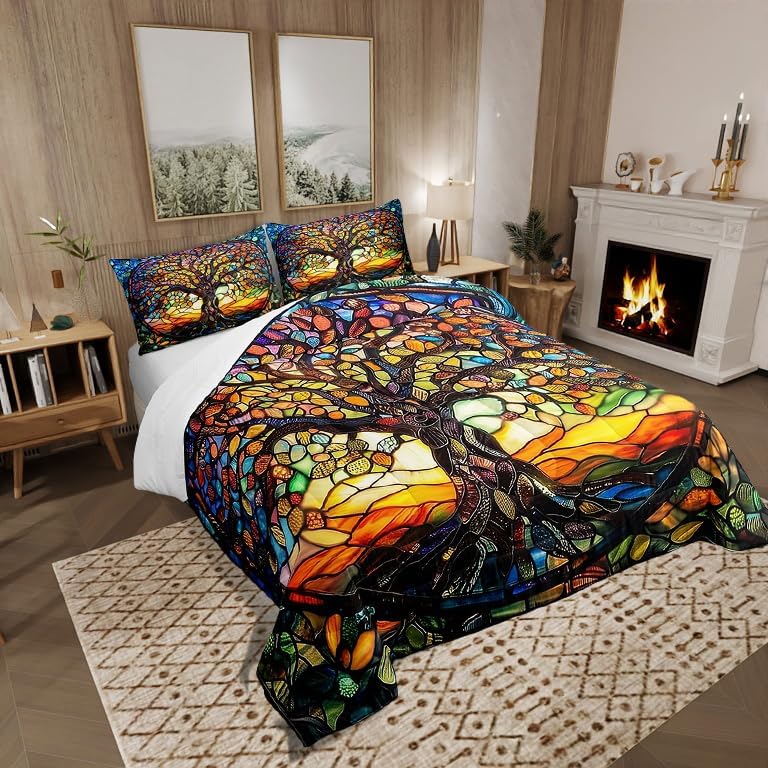 Castle Fairy Modern Geometry Comforter Set Queen Size