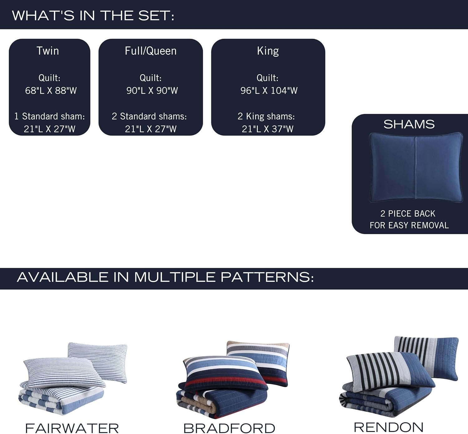 Nautica Twin Quilt Set with Matching Sham 1