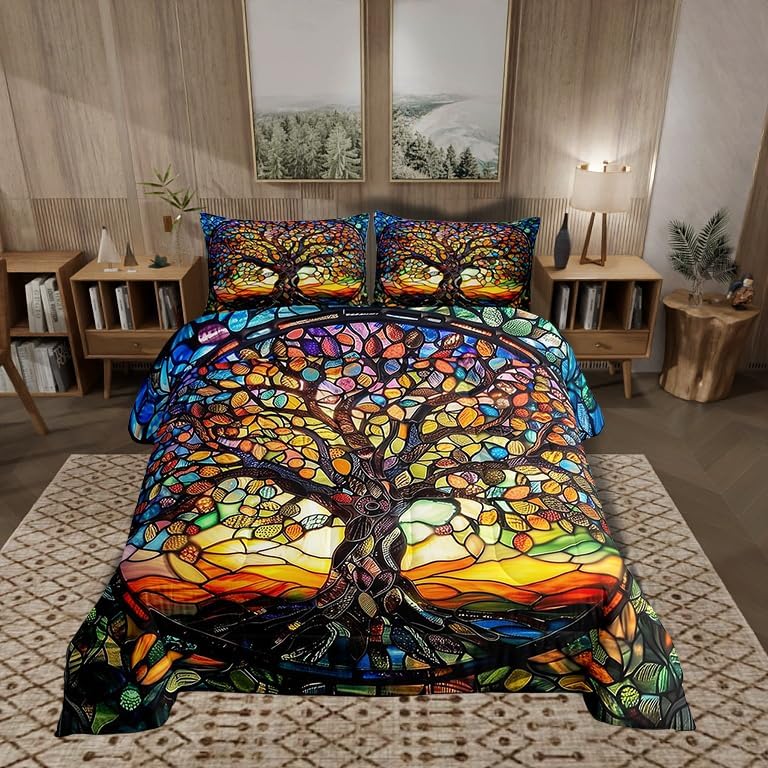 Castle Fairy Modern Geometry Comforter Set Queen Size