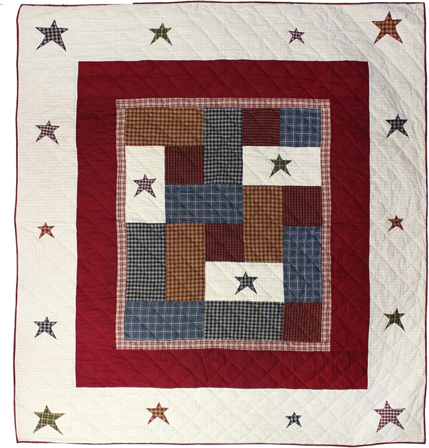 Fields and Stars Super Queen Quilt Set - 2 Pieces