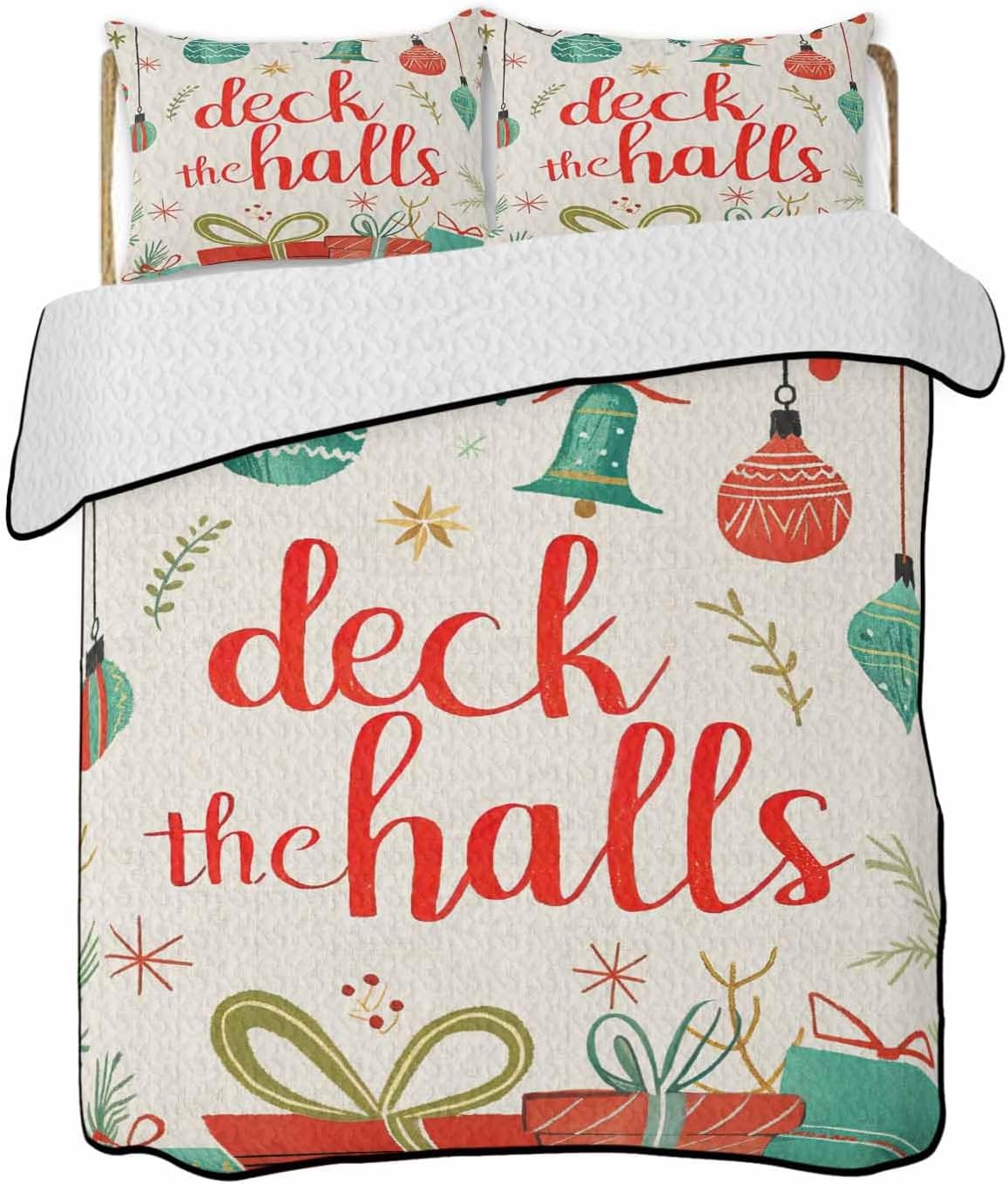 Stongaro Twin XL Christmas Comforter Set 3 Pieces