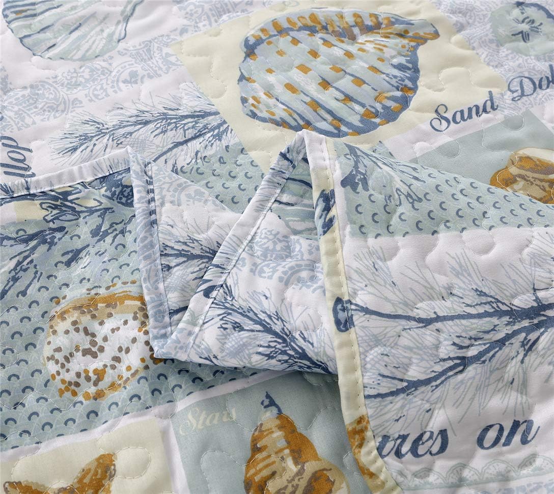 Junsey Ocean Beach Theme Quilt Set Twin Size