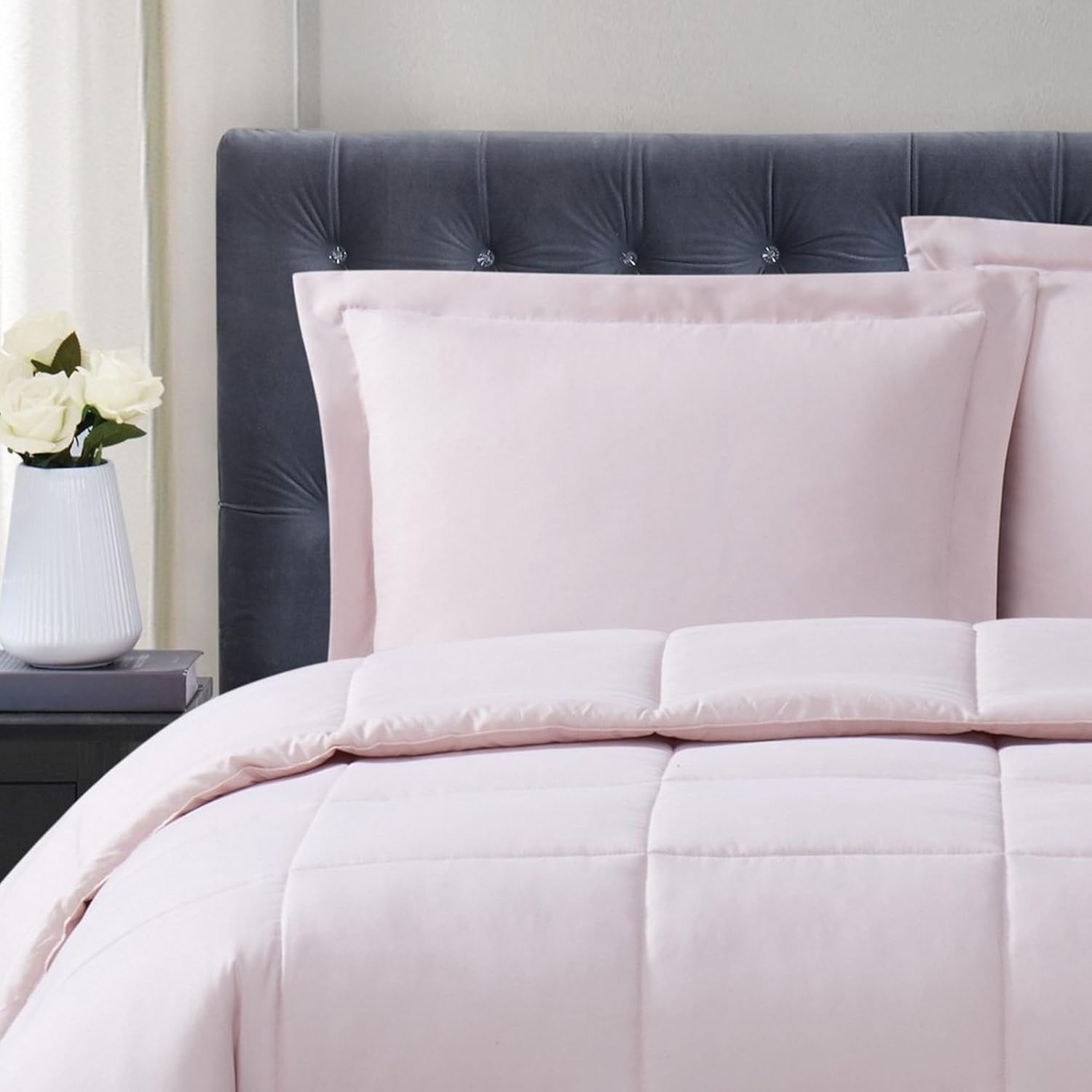 TRULY SOFT Reversible Blush Comforter Set Twin XL 2 Piece