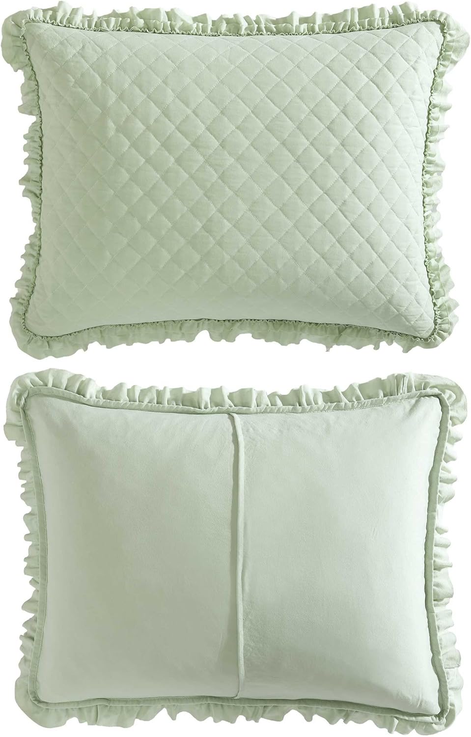 Laura Ashley Twin Quilt Set with Ruffled Sham