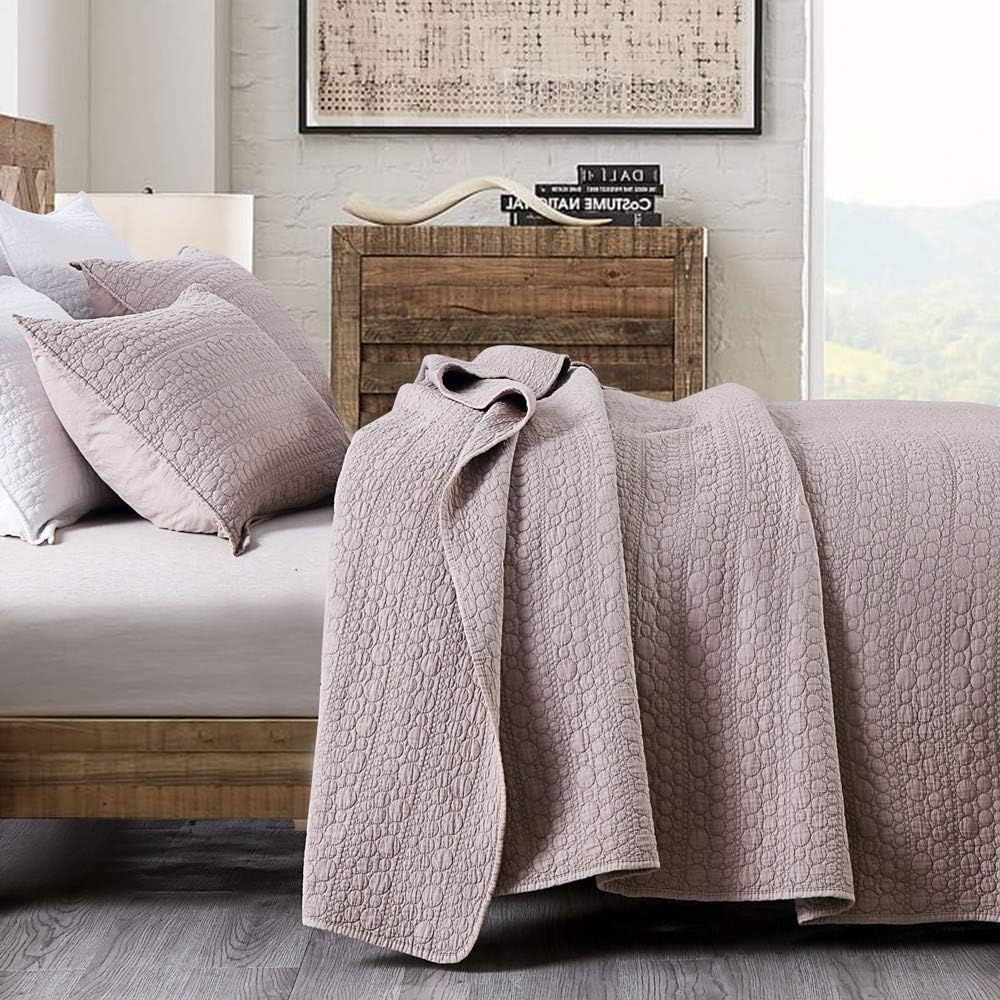 HORIMOTE HOME Quilt Set Twin Size With Cameo Rose Design