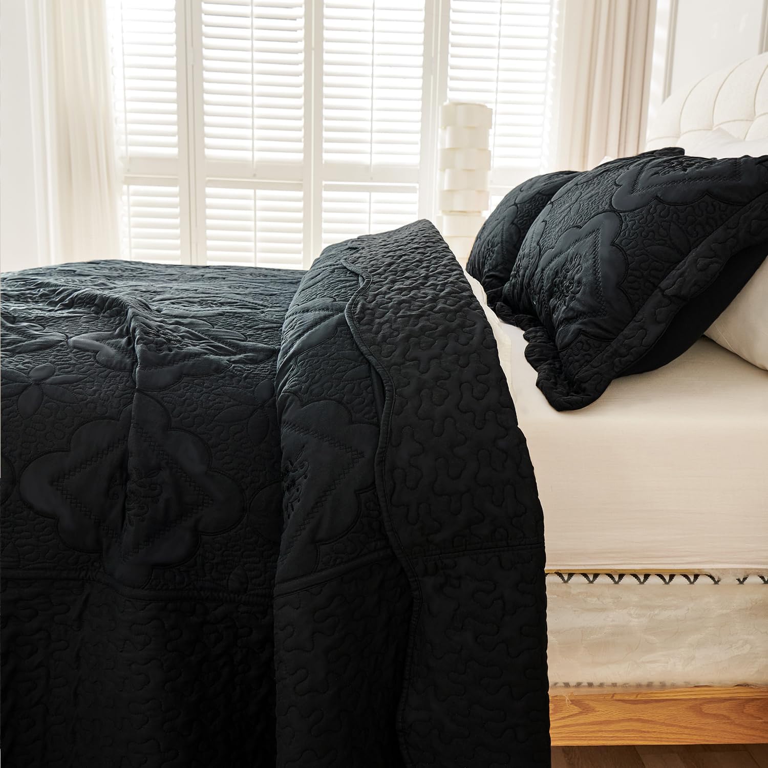 Cmfshape Floral Quilt Set 3 Piece Queen Bedding