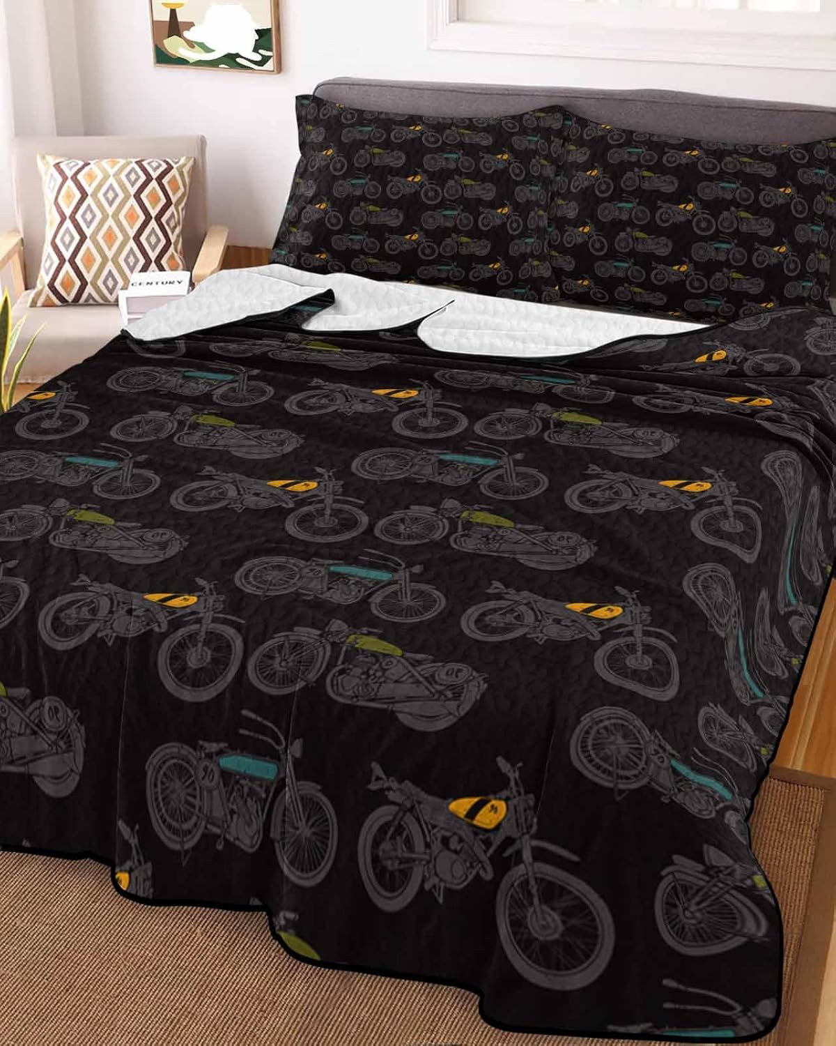 TocaHome Summer Quilt Twin XL Set with 2 Pillowcases