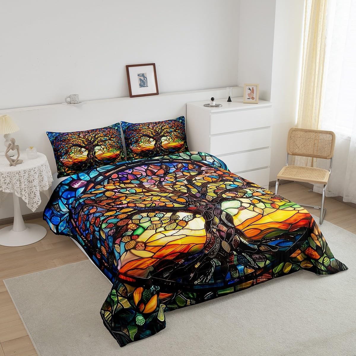Castle Fairy Modern Geometry Comforter Set Queen Size