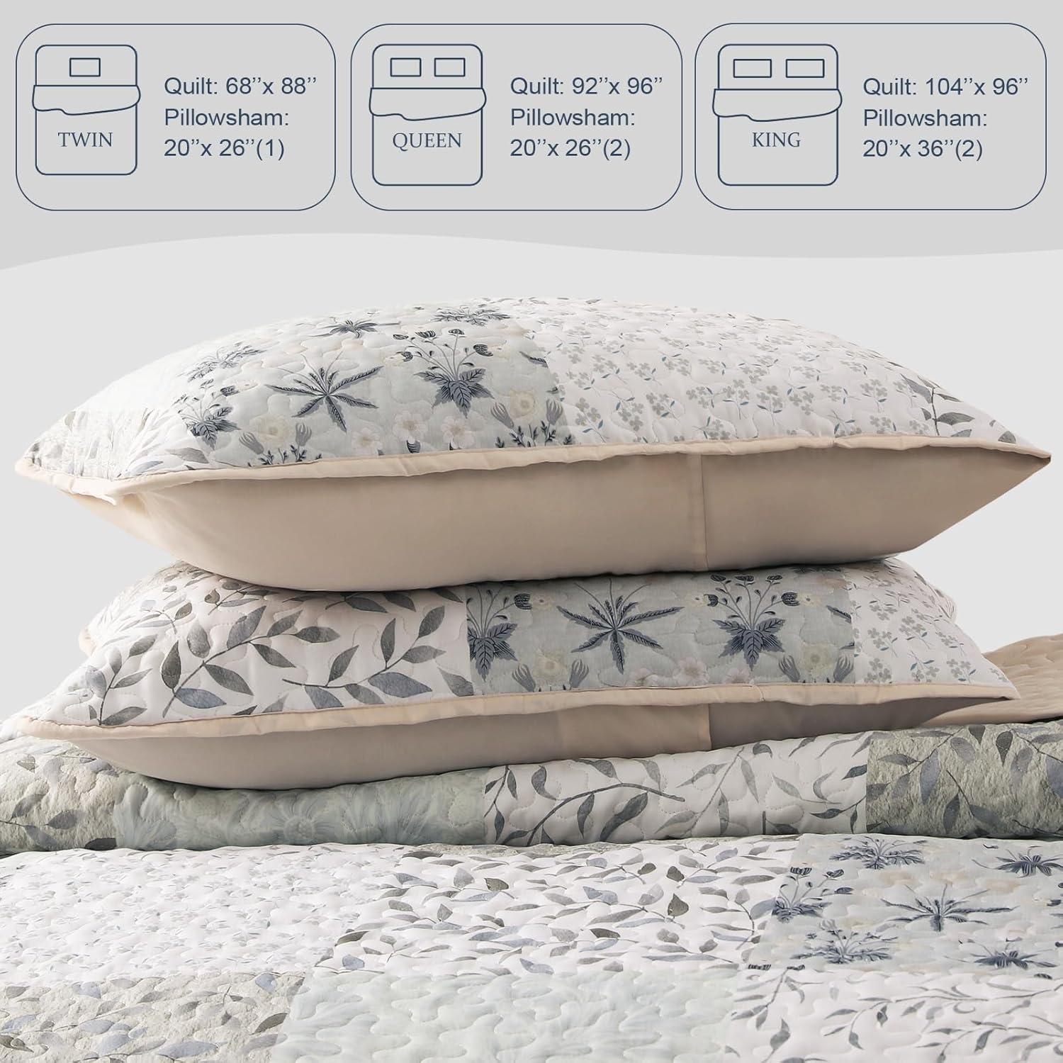 Exclusivo Mezcla Reversible Boho Quilt Set Twin Size